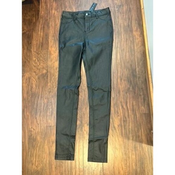 Black Skinny Stretch Jeans Pants - M - Andrew & Audrey - Rayon/Nylon Shimmer - Picture 1 of 8